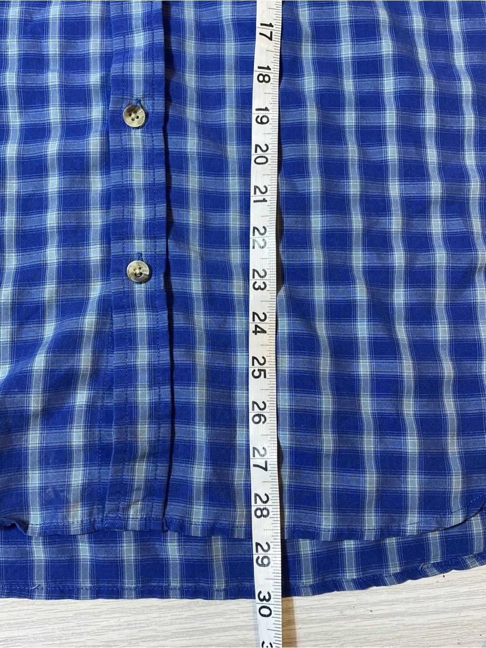 The North Face Men's M Plaid Button Down Shirt Blue Long Sleeve